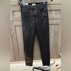 L'AGENCE MARGOT coated Black Skinny Leg Jeans
